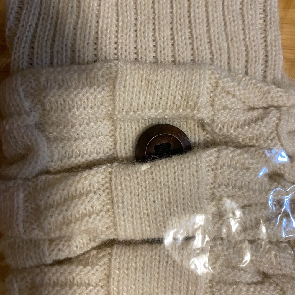 Ivory slouch boot cuff